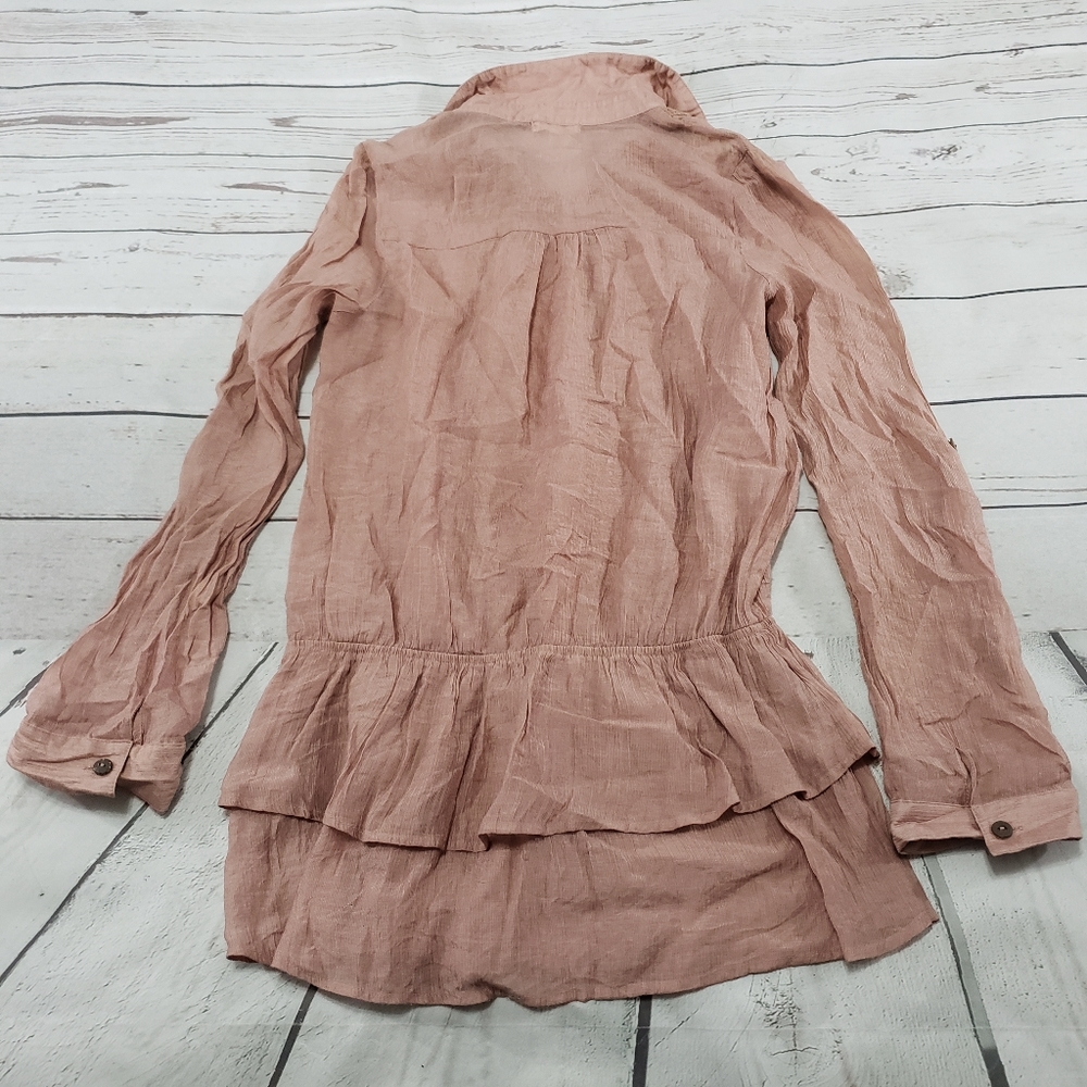 Mine Top Size Large Long Sleeve Lace Sheer Used - Picture 2 of 6